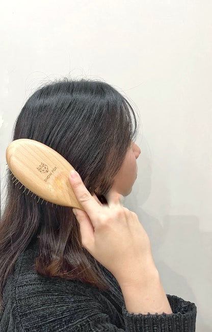 SNOW FOX SKINCARE(スノー フォックス スキンケア) プレミアム FOXカッサ ウッド ヘアブラシ