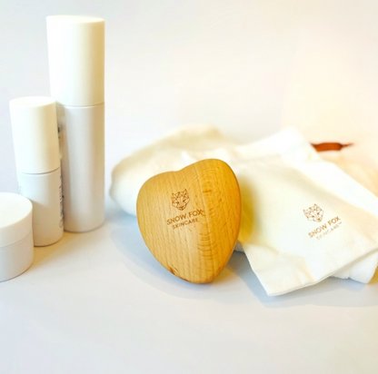 SNOW FOX SKINCARE(スノー フォックス スキンケア) プレミアム FOX カッサ ウッド ミニハート ヘアブラシ